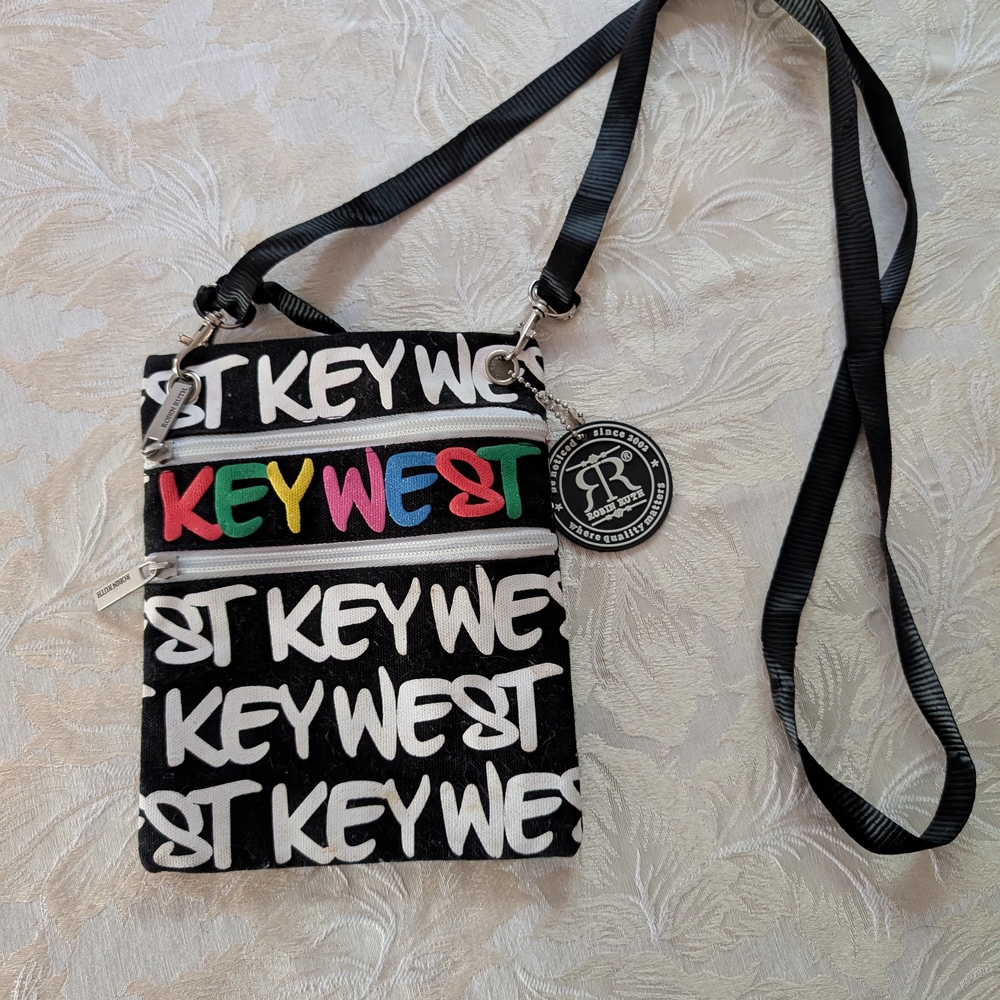 Robin Ruth Black and White Key West Crossbody Bag